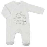 M15930: Baby "I'm Coming Home" Cotton Sleepsuit (NB-3 Months)